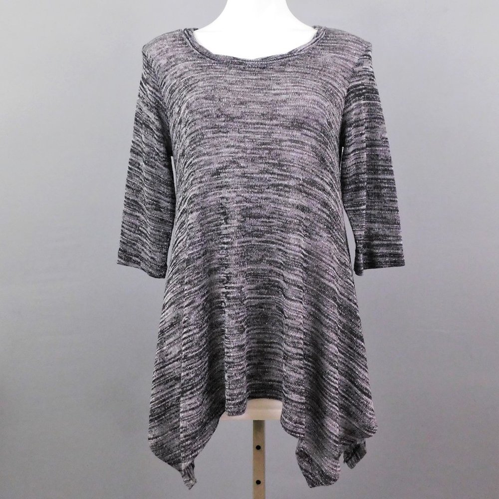 Peck & Peck Women Sweater Black Gray‎ M